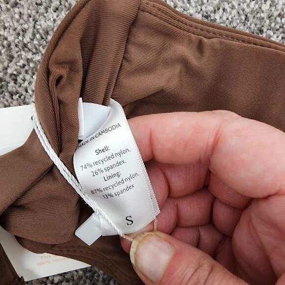 NWT Andie The Scala Padded Bandeau Bikini Top Espresso Small - Picture 8 of 8